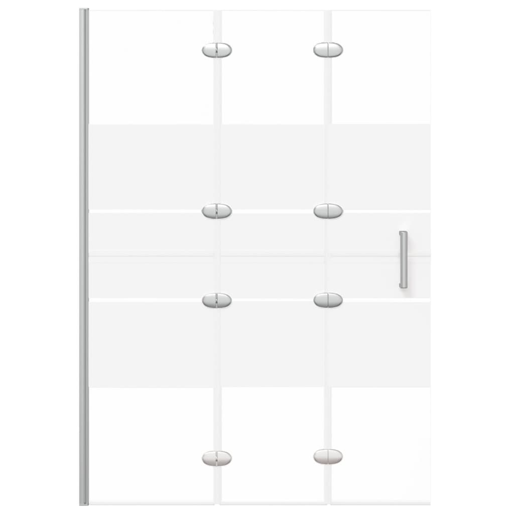 Pannello Doccia Pieghevole in ESG 100x140 cm Bianco - homemem39