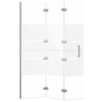 Pannello Doccia Pieghevole in ESG 100x140 cm Bianco - homemem39