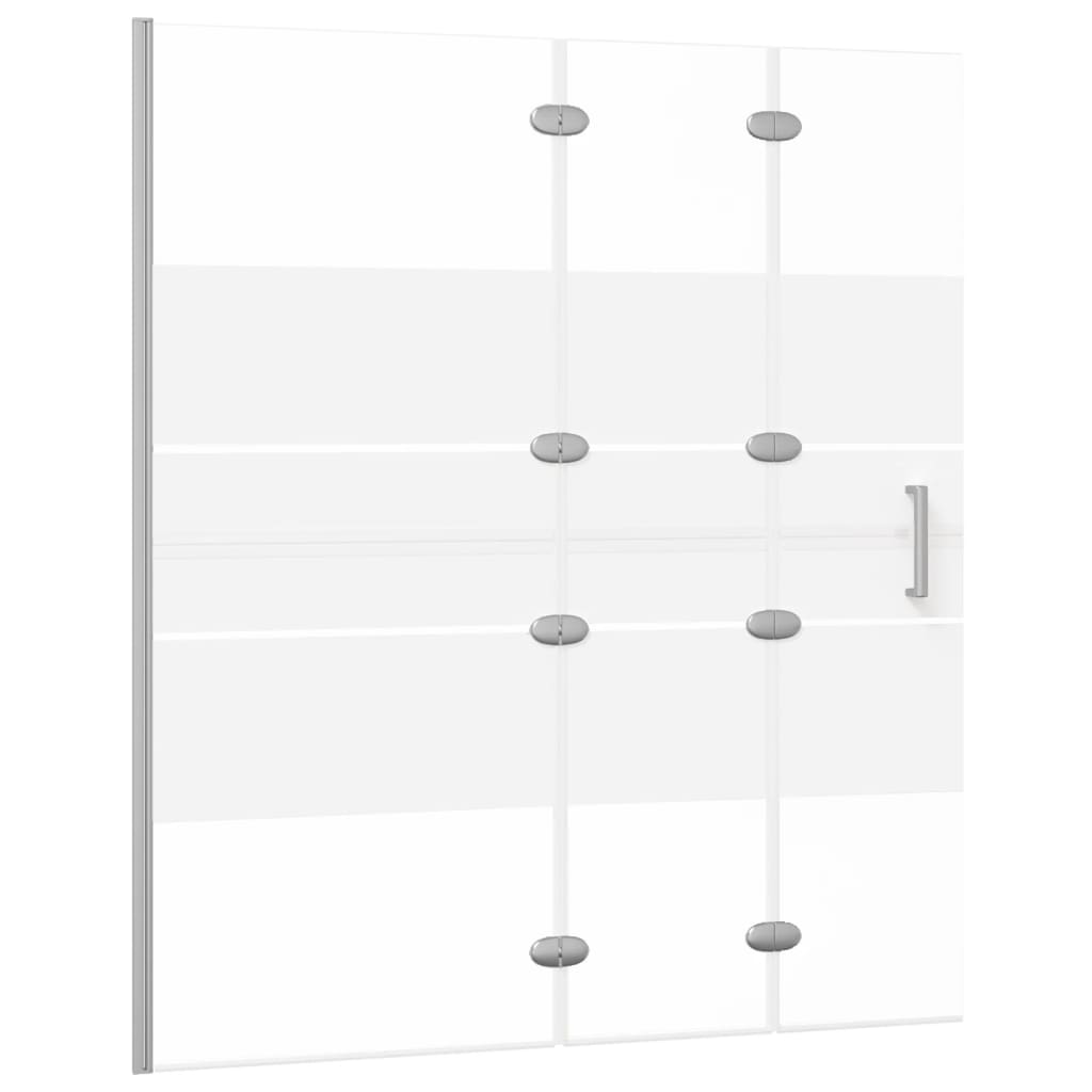 Pannello Doccia Pieghevole in ESG 120x140 cm Bianco - homemem39