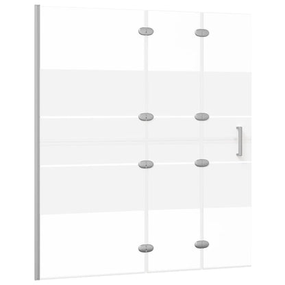 Pannello Doccia Pieghevole in ESG 120x140 cm Bianco - homemem39