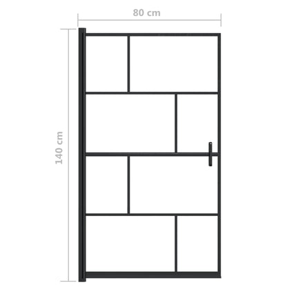 Pannello per Box Doccia in ESG 80x140 cm Nero - homemem39