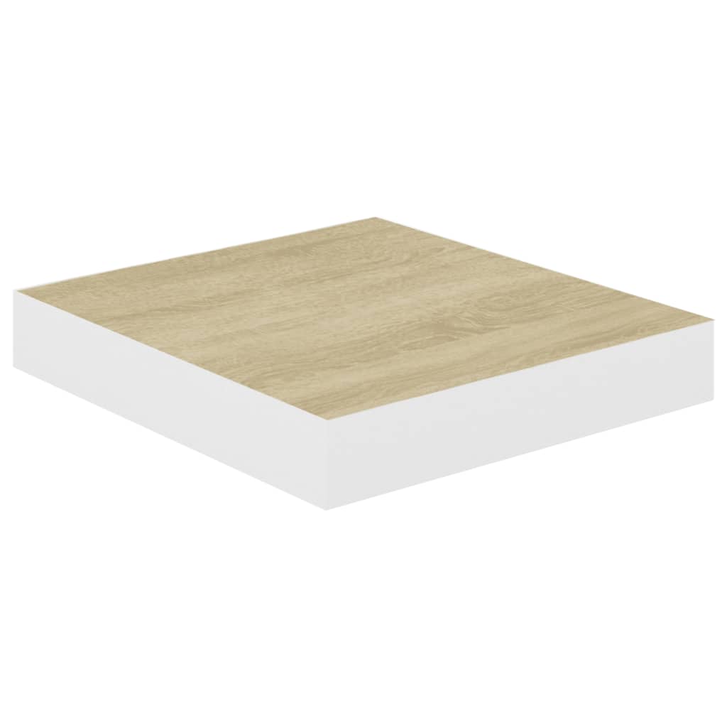 Mensola a Parete Rovere e Bianca 23x23,5x3,8 cm in MDF - homemem39