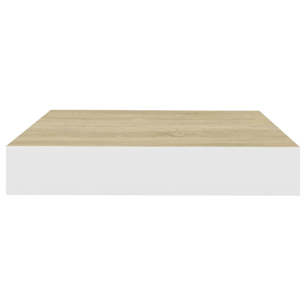 Mensole a Muro 4 pz Rovere e Bianco 23x23,5x3,8 cm in MDF - homemem39