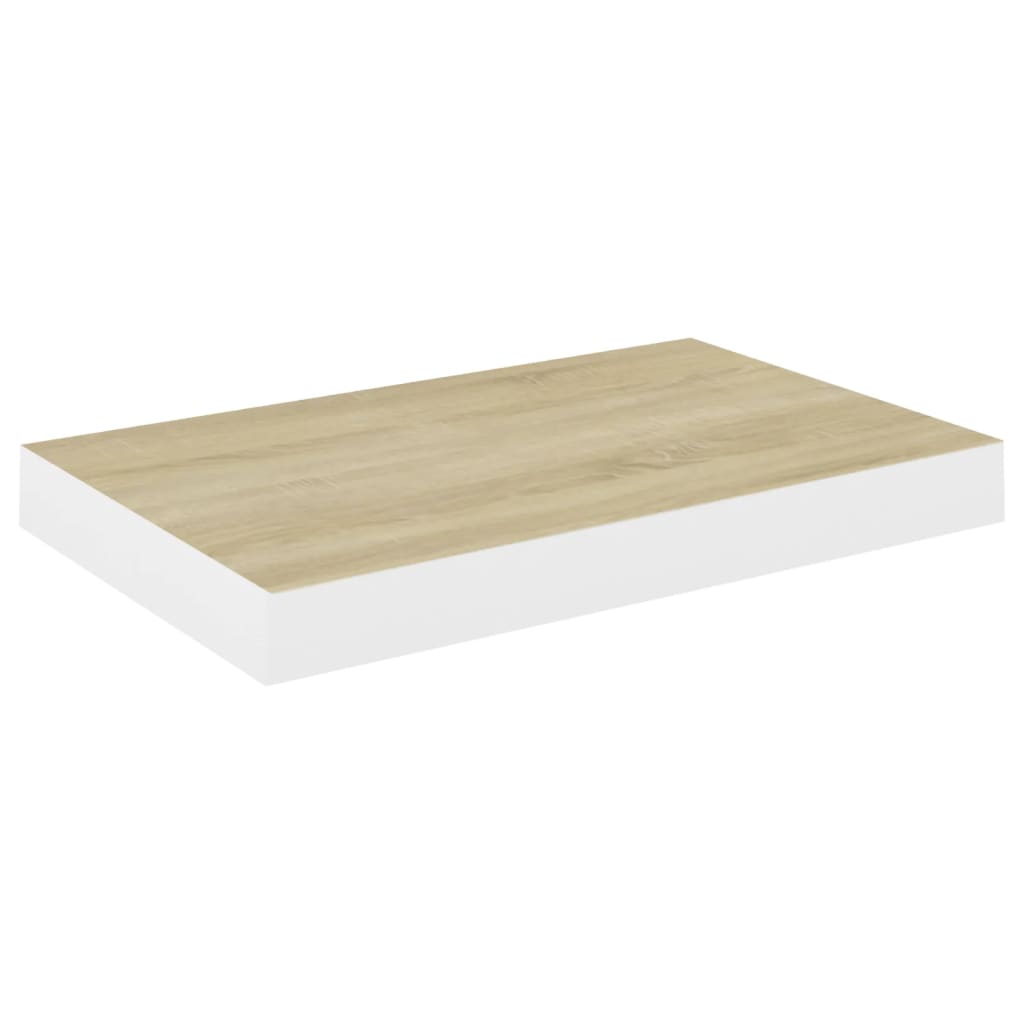 Scaffali a Parete 4 pz Rovere e Bianco 40x23x3,8 cm in MDF - homemem39