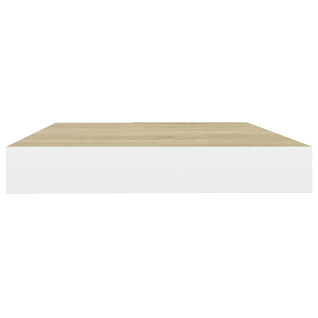 Scaffali a Parete 4 pz Rovere e Bianco 50x23x3,8 cm in MDF - homemem39