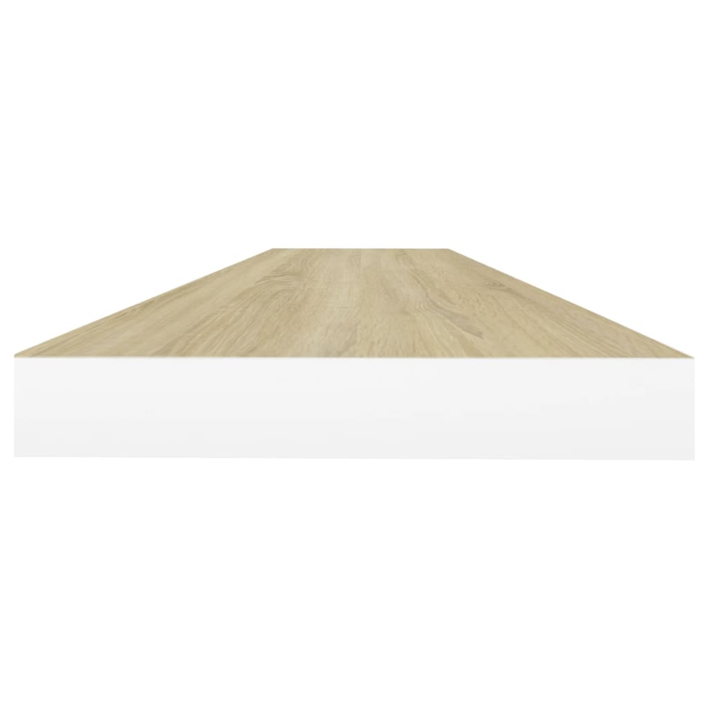 Scaffali a Parete 4 pz Rovere e Bianco 90x23,5x3,8 cm in MDF - homemem39