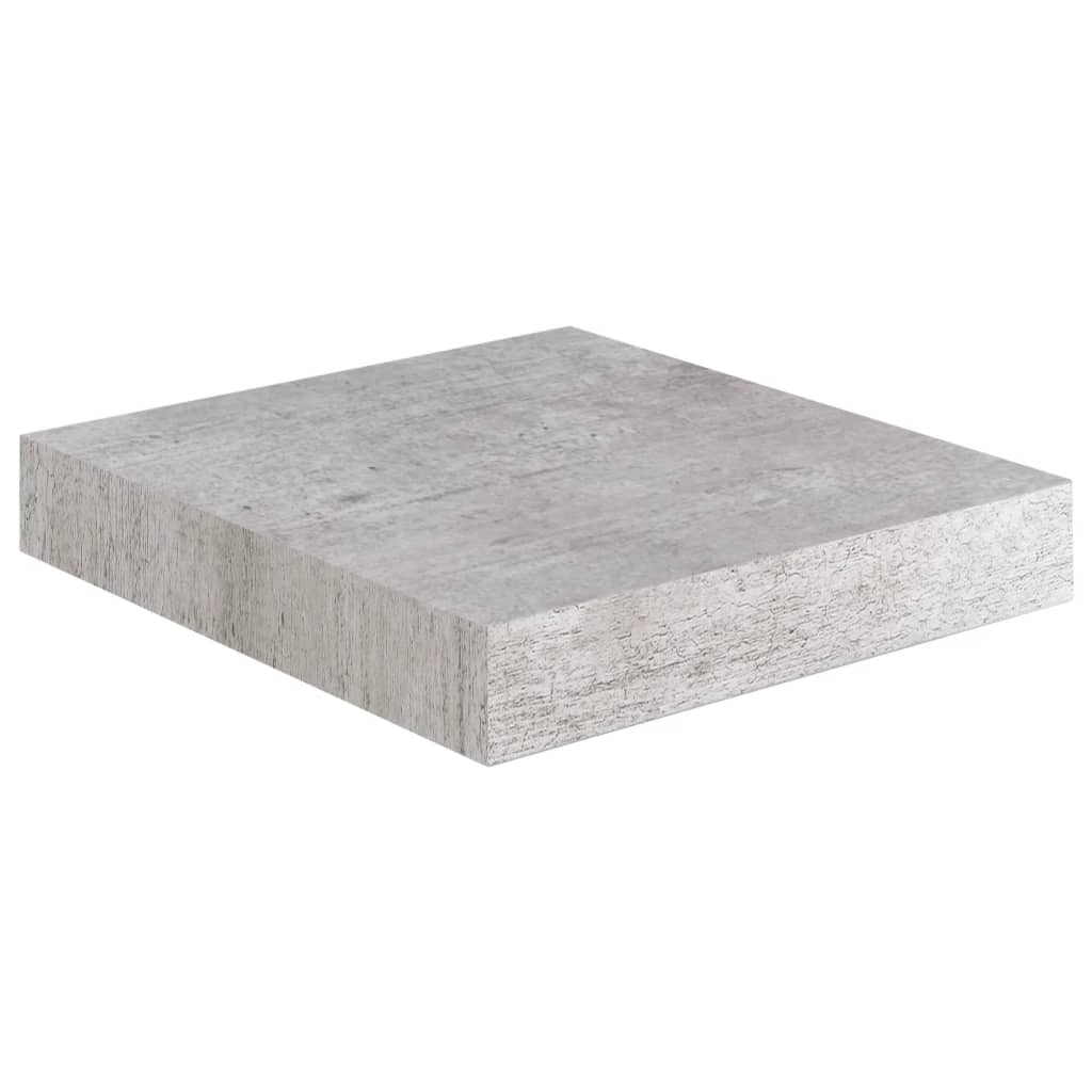 Mensole a Muro 2 pz Grigio Cemento 23x23,5x3,8 cm in MDF - homemem39