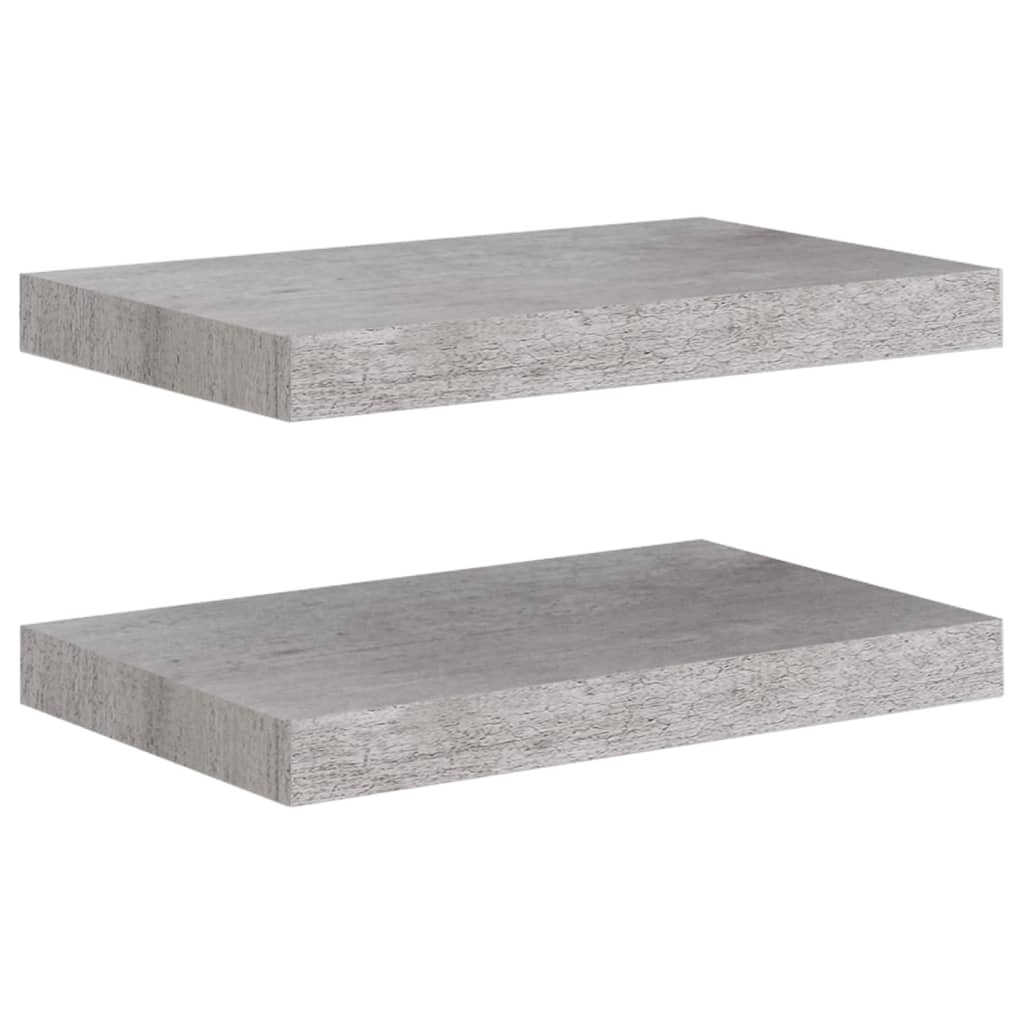 Scaffali a Parete 2 pz Grigio Cemento 40x23x3,8 cm in MDF - homemem39