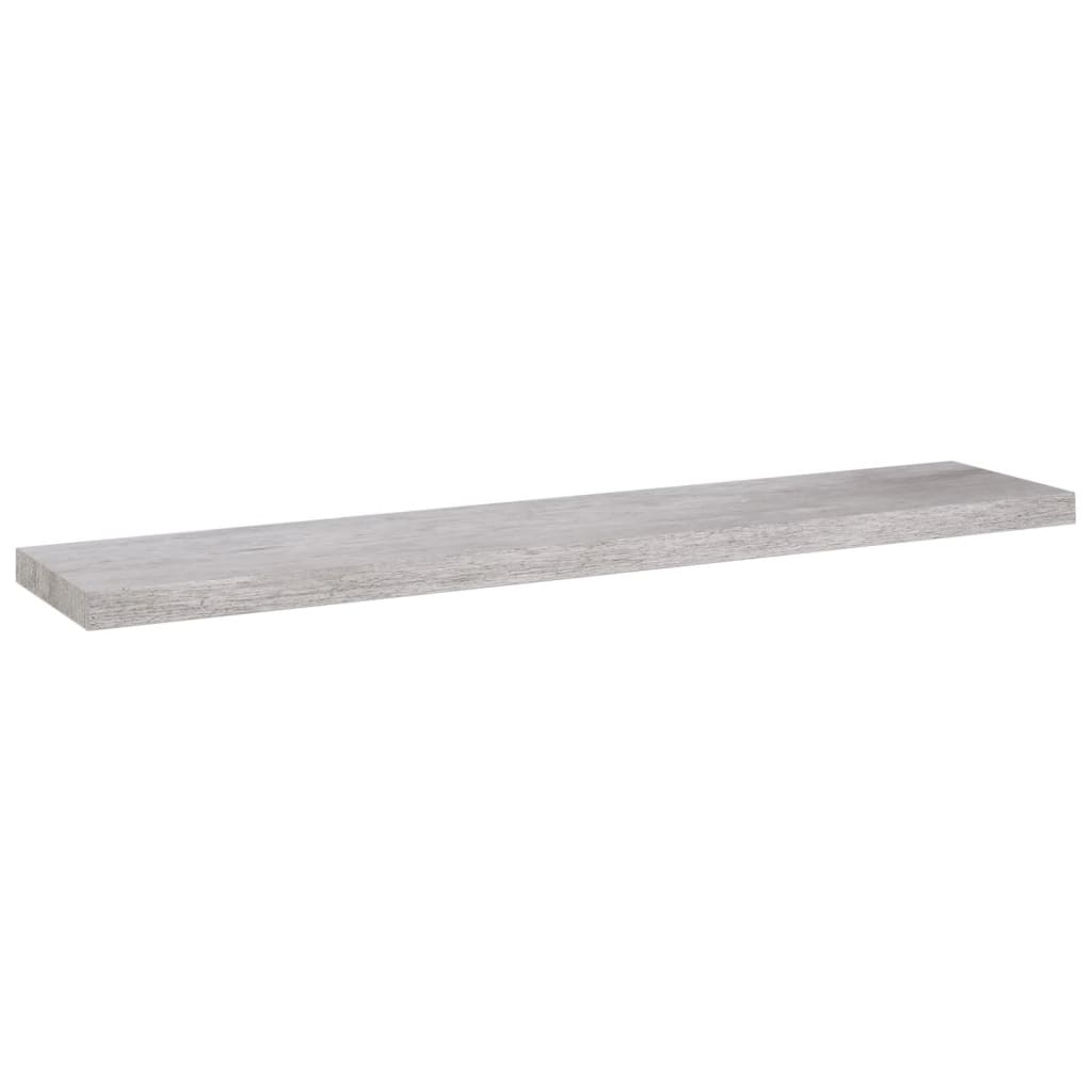 Scaffali a Parete 2 pz Grigio Cemento 120x23,5x3,8 cm in MDF - homemem39