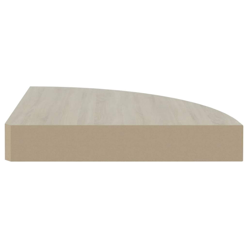 Mensola Angolare Rovere e Bianco 25x25x3,8 cm in MDF - homemem39