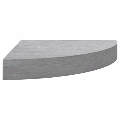 Mensola Angolare Grigio Cemento 25x25x3,8 cm in MDF - homemem39