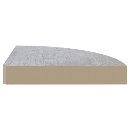 Mensole Angolari 2pz Grigio Cemento 25x25x3,8 cm in MDF - homemem39