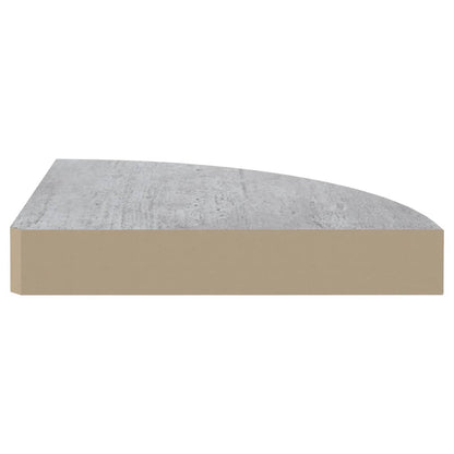 Mensola Angolare Grigio Cemento 35x35x3,8 cm in MDF - homemem39