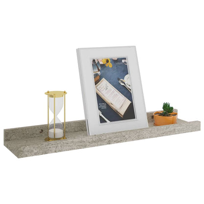 Mensole da Parete 4 pz Grigio Cemento 40x9x3 cm - homemem39