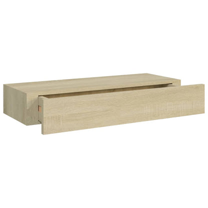 Scaffali con Cassetti da Parete 2 pz Rovere 60x23,5x10 cm MDF - homemem39