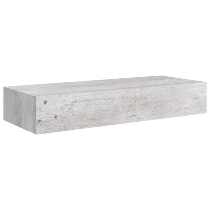 Scaffale a Muro con Cassetti Grigio Cemento 60x23,5x10 cm MDF - homemem39