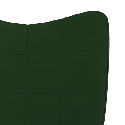 Sedia a Dondolo Verde Scuro in Velluto e PVC - homemem39