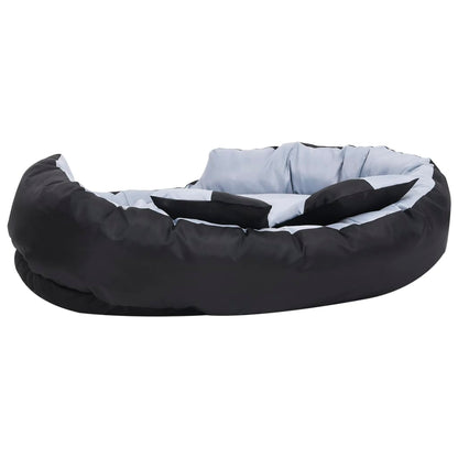 Cuscino per Cani Reversibile Lavabile Grigio e Nero 110x80x23cm - homemem39