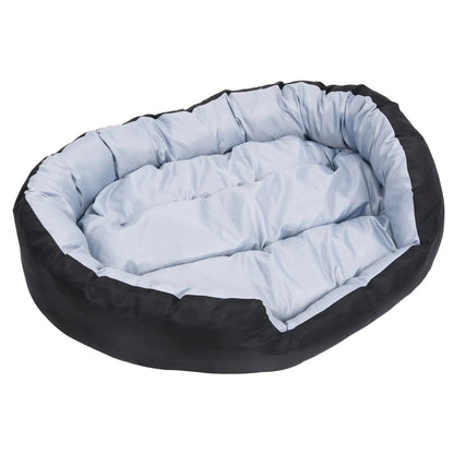 Cuscino per Cani Reversibile Lavabile Grigio e Nero 110x80x23cm - homemem39