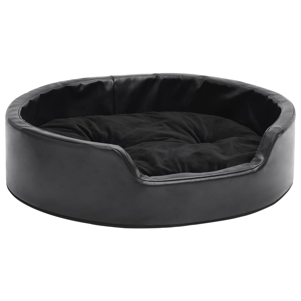 Lettino per Cani Nero 69x59x19 cm in Peluche e Similpelle - homemem39