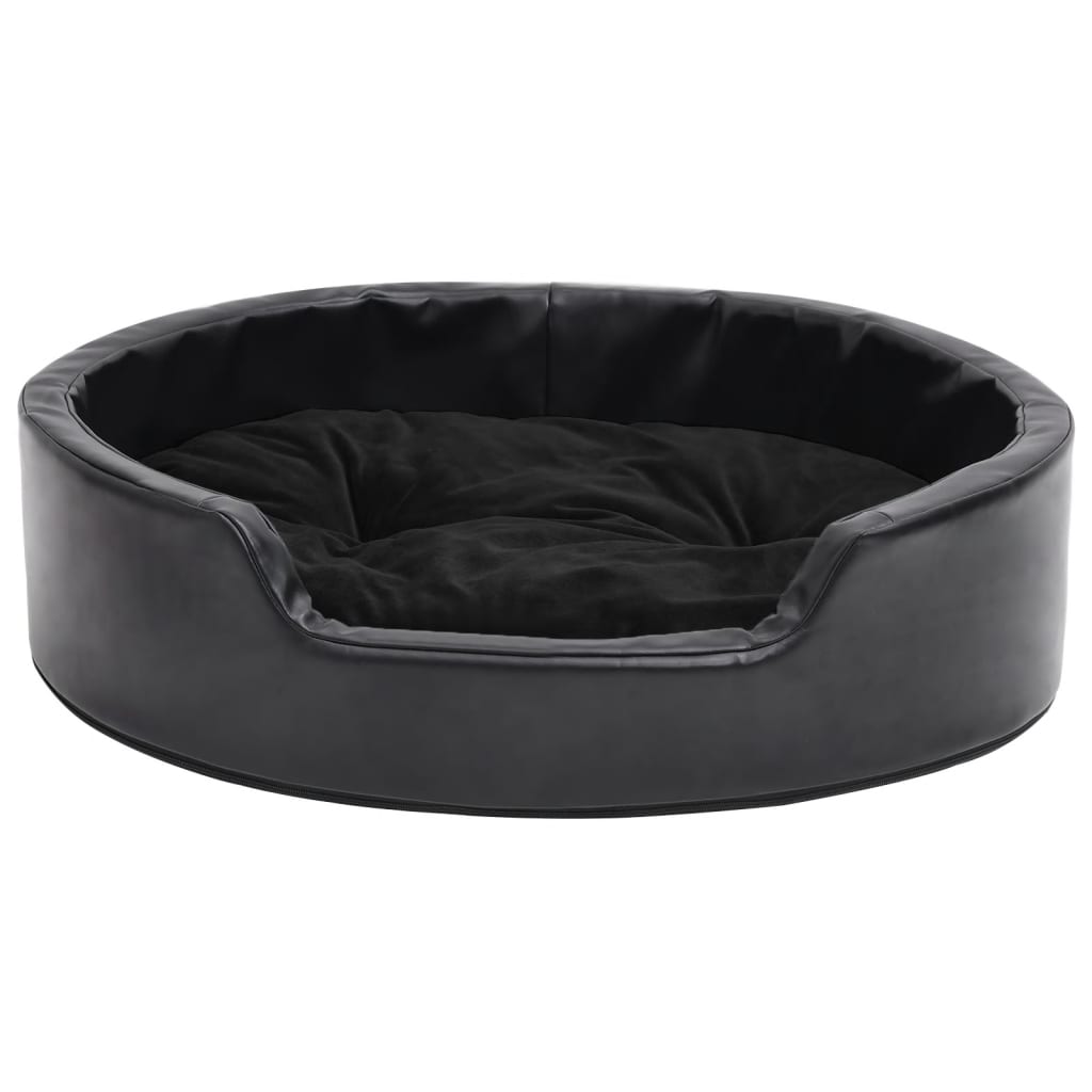 Lettino per Cani Nero 69x59x19 cm in Peluche e Similpelle - homemem39