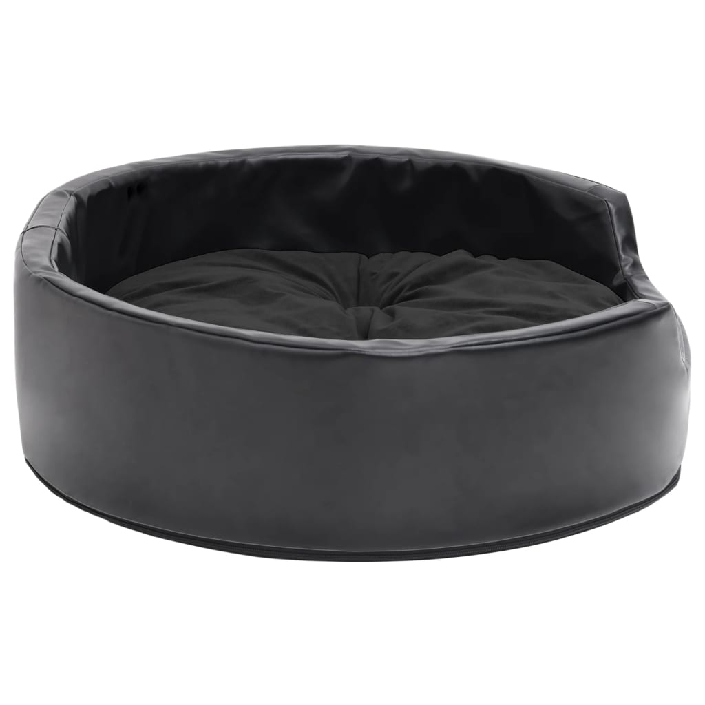 Lettino per Cani Nero 69x59x19 cm in Peluche e Similpelle - homemem39