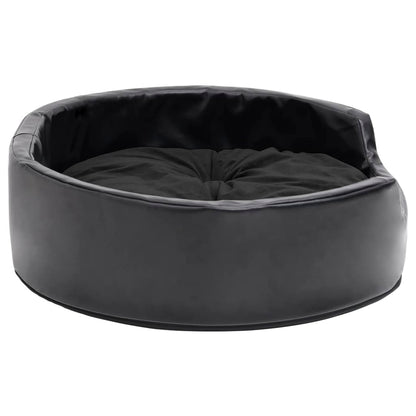 Lettino per Cani Nero 69x59x19 cm in Peluche e Similpelle - homemem39