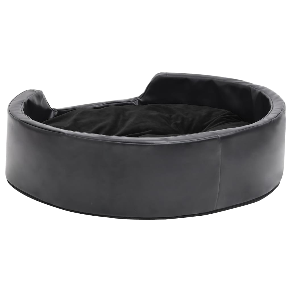 Lettino per Cani Nero 69x59x19 cm in Peluche e Similpelle - homemem39