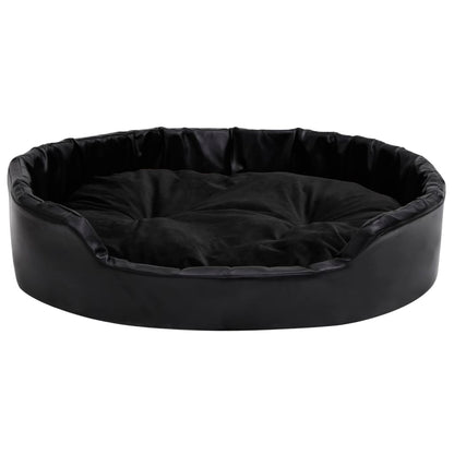 Lettino per Cani Nero 90x79x20 cm in Peluche e Similpelle - homemem39