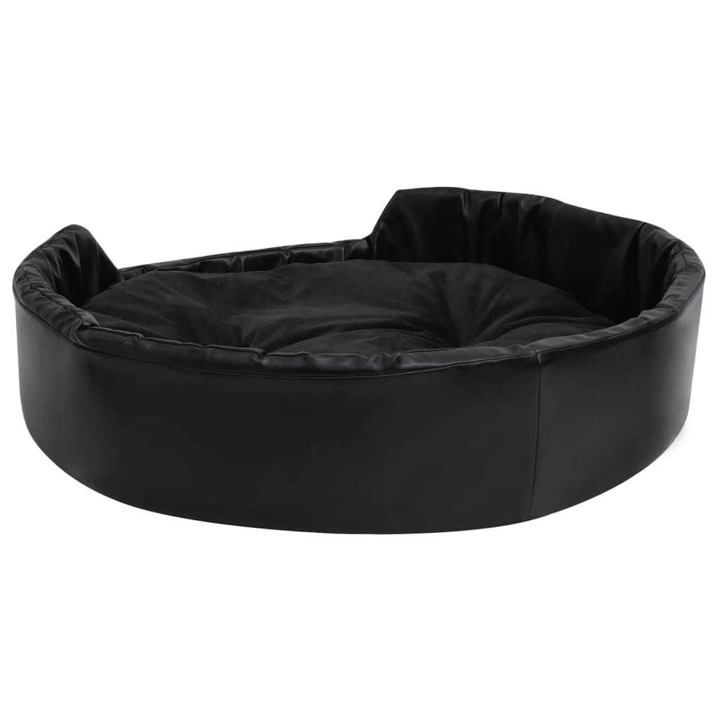 Lettino per Cani Nero 90x79x20 cm in Peluche e Similpelle - homemem39