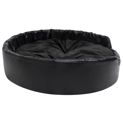 Lettino per Cani Nero 99x89x21 cm in Peluche e Similpelle - homemem39