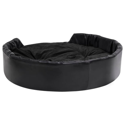 Lettino per Cani Nero 99x89x21 cm in Peluche e Similpelle - homemem39