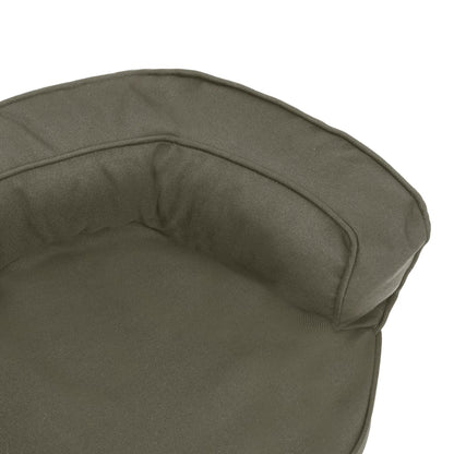 Materasso Ergonomico per Cani 60x42cm Effetto Lino Grigio Scuro - homemem39