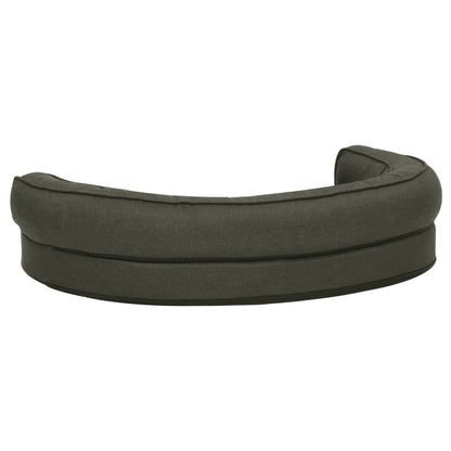 Materasso Ergonomico per Cani 75x53cm Effetto Lino Grigio Scuro - homemem39