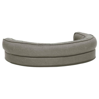 Materasso Ergonomico per Cani 75x53 cm Effetto Lino Grigio - homemem39