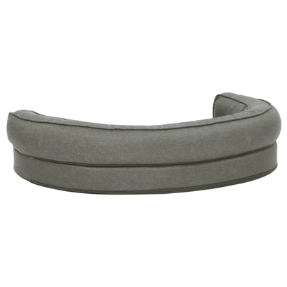 Materasso Ergonomico per Cani 75x53 cm Pile Effetto Lino Grigio - homemem39