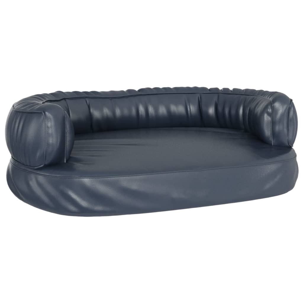 Letto per Cani con Gommapiuma Blu Scuro 60x42 cm in Similpelle - homemem39