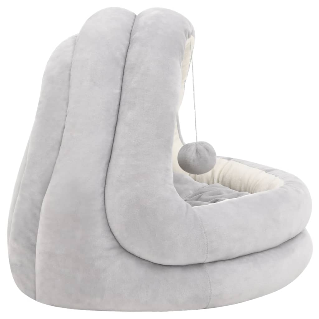 Letto per Gatti 40x40x35 cm Grigio e Crema - homemem39