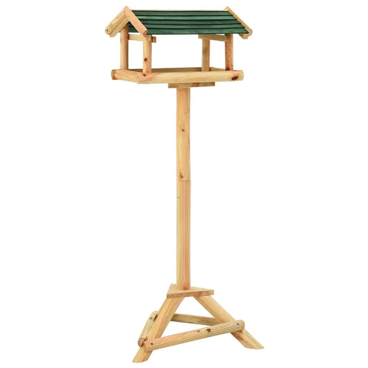 Mangiatoia Uccelli con Supporto 37x28x100 cm in Legno Abete - homemem39