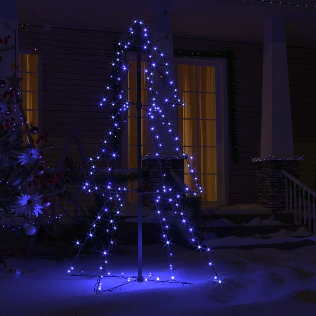 Albero di Natale a Cono 160 LED per Interni Esterni 78x120 cm - homemem39