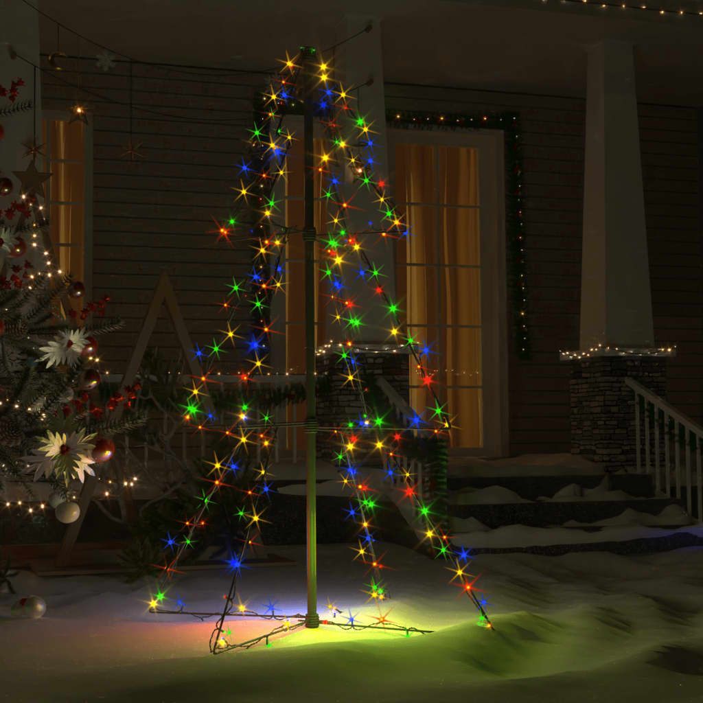 Albero di Natale a Cono 160 LED per Interni Esterni 78x120 cm - homemem39