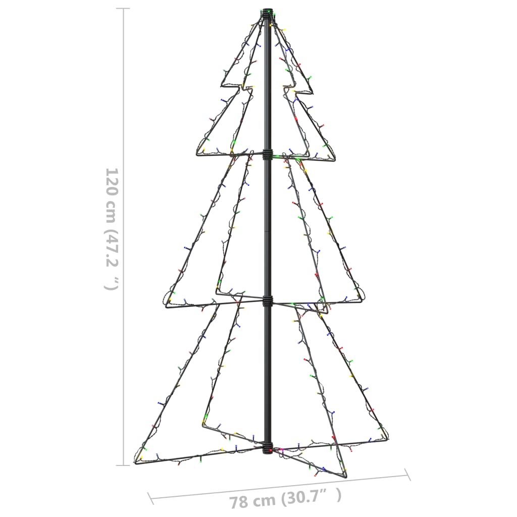 Albero di Natale a Cono 160 LED per Interni Esterni 78x120 cm - homemem39