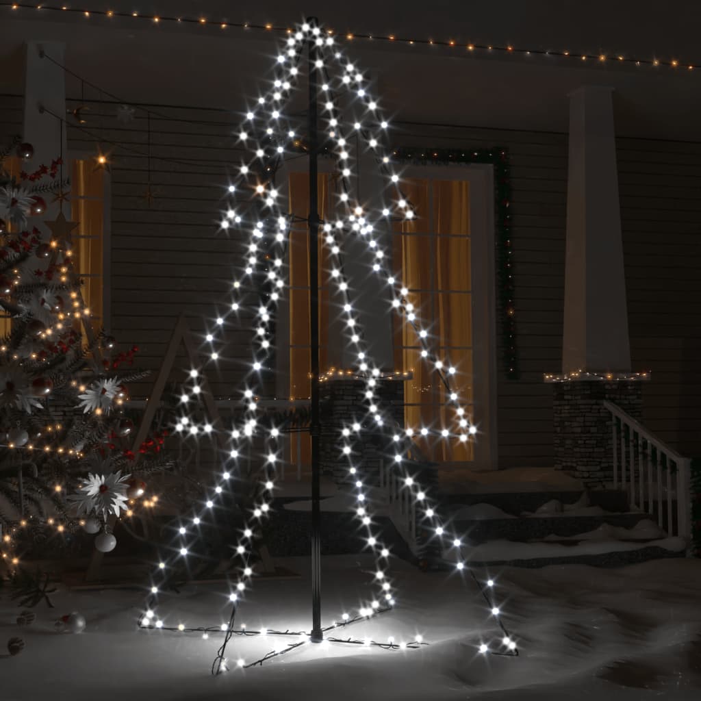 Albero di Natale a Cono 200 LED per Interni Esterni 98x150 cm - homemem39
