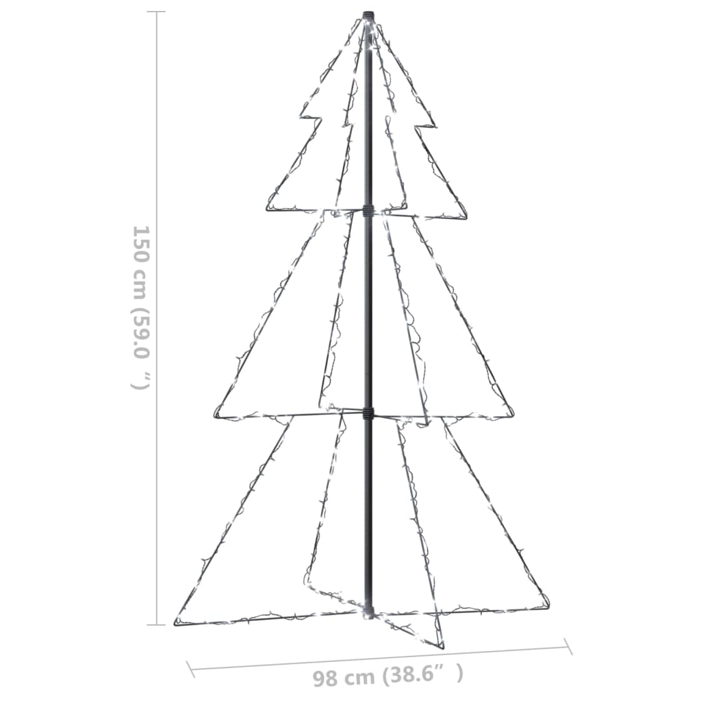 Albero di Natale a Cono 200 LED per Interni Esterni 98x150 cm - homemem39