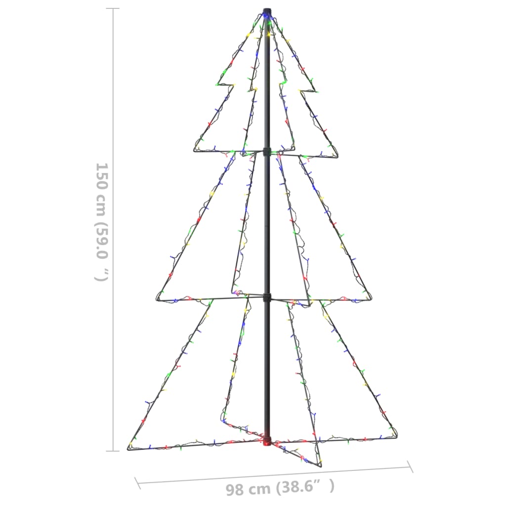 Albero di Natale a Cono 200 LED per Interni Esterni 98x150 cm - homemem39