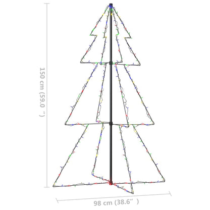 Albero di Natale a Cono 200 LED per Interni Esterni 98x150 cm - homemem39