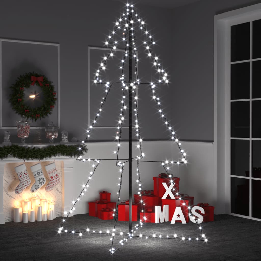 Albero di Natale a Cono 240 LED per Interni Esterni 118x180 cm - homemem39