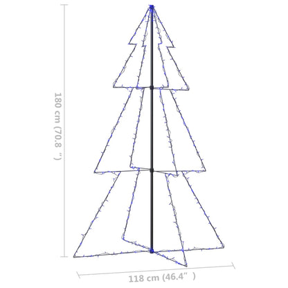 Albero di Natale a Cono 240 LED per Interni Esterni 118x180 cm - homemem39