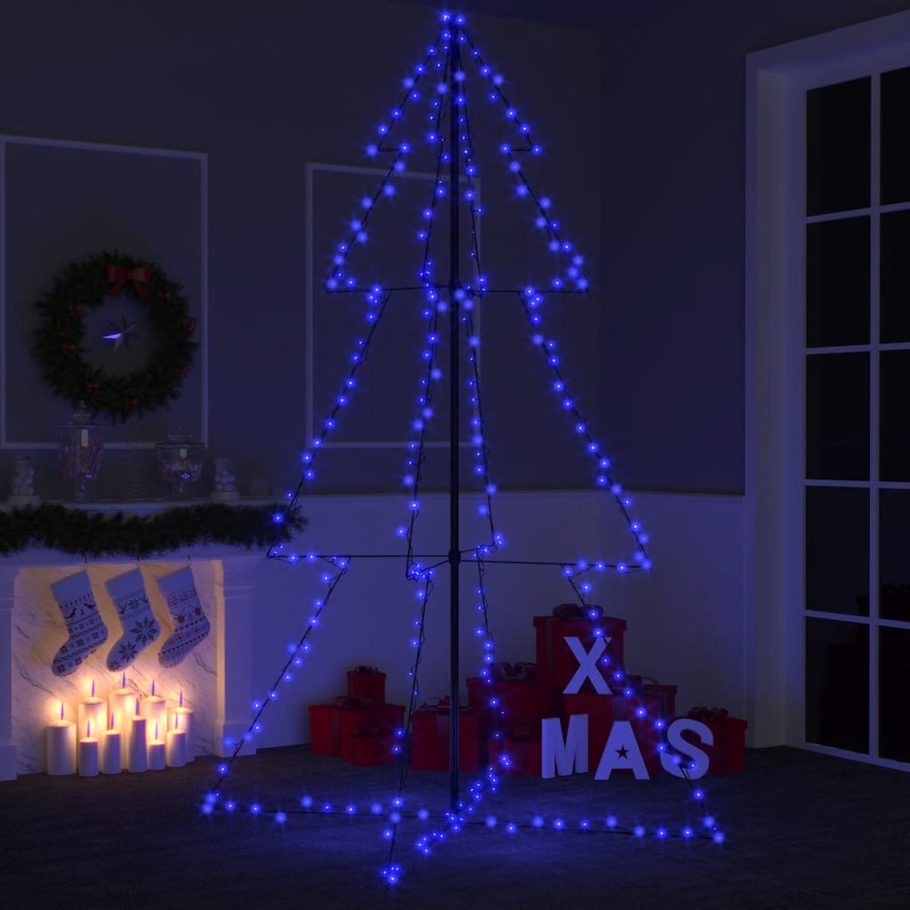 Albero di Natale a Cono 240 LED per Interni Esterni 118x180 cm - homemem39