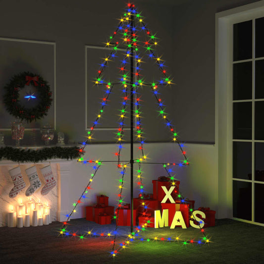 Albero di Natale a Cono 240 LED per Interni Esterni 118x180 cm - homemem39